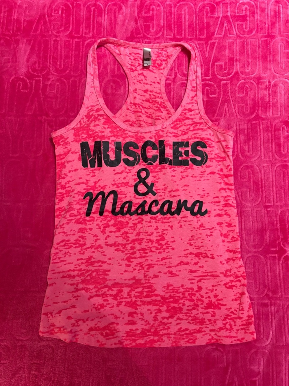 Y2K Muscles & Mascara Pink Burnout Racerback Tank Top